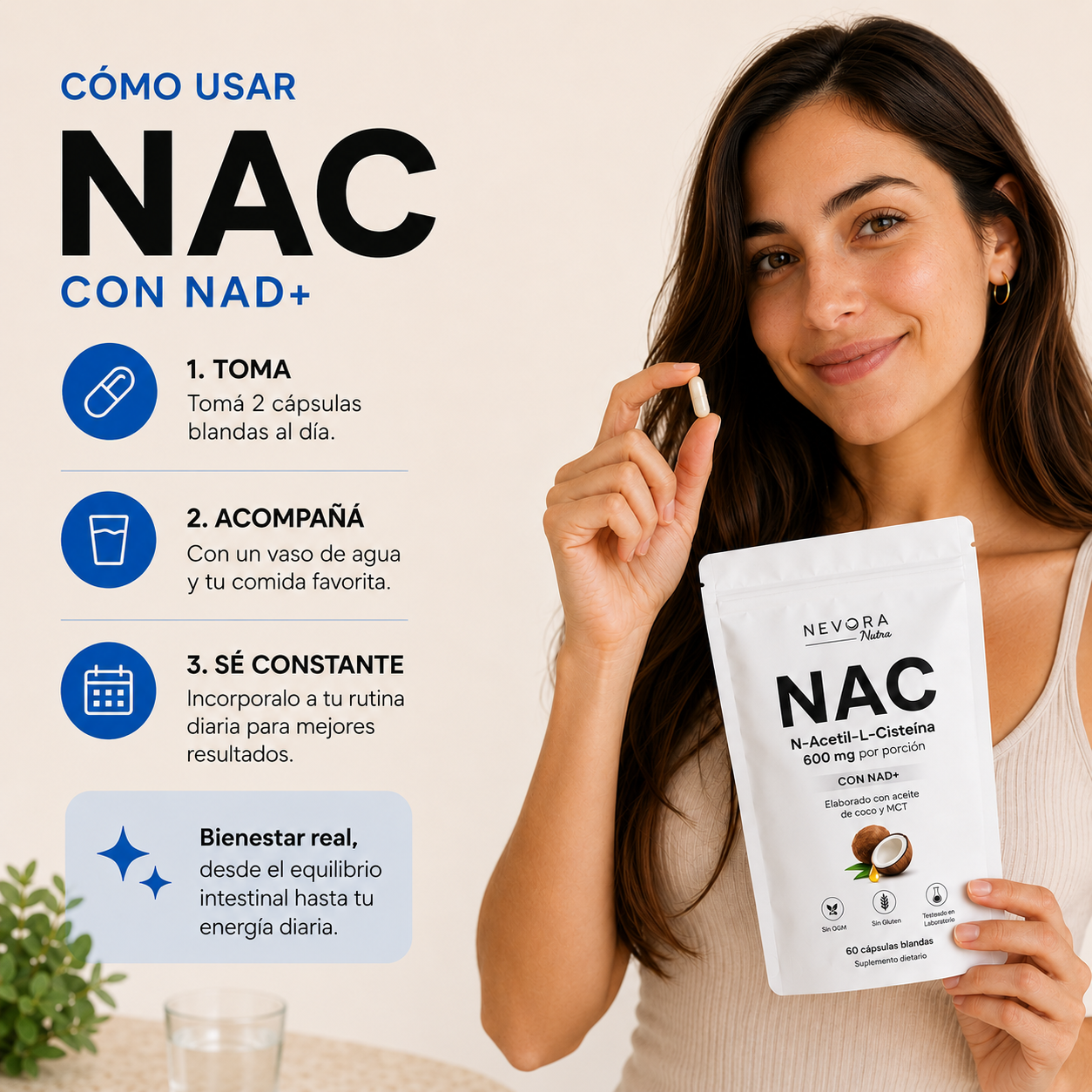 NAC + NAD COMPLEX | Energía Celular y Protección Antioxidante