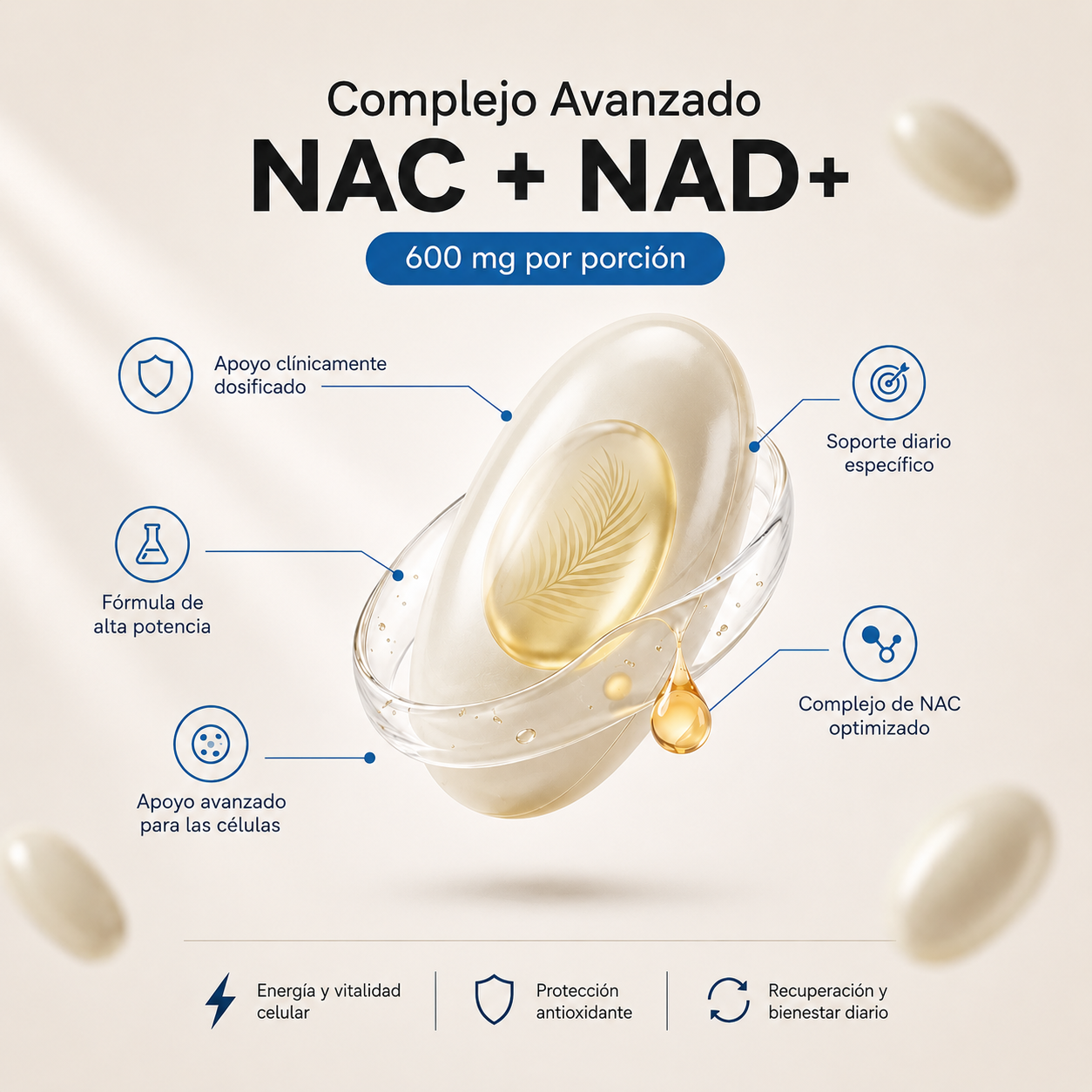 NAC + NAD COMPLEX | Energía Celular y Protección Antioxidante