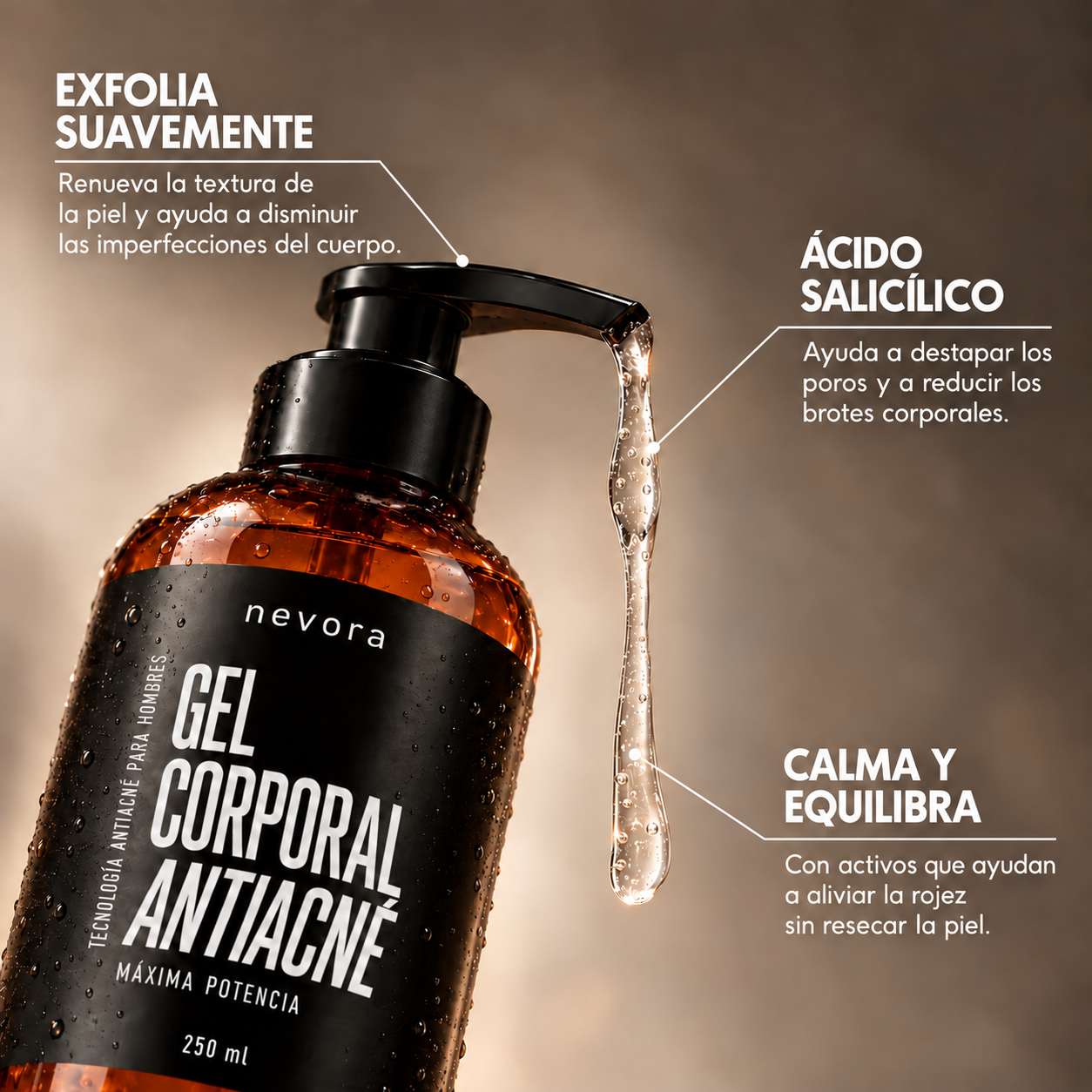 Gel corporal antiacné Nevora